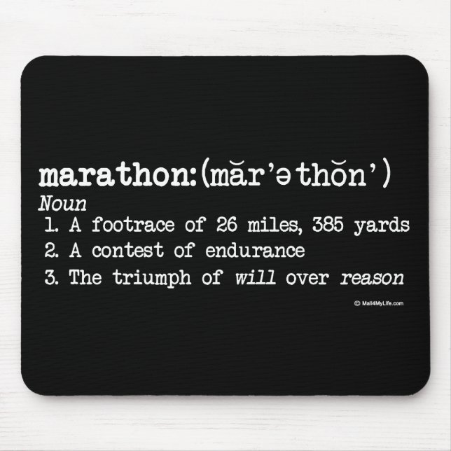 Marathon Definition Mouse Pad (Front)