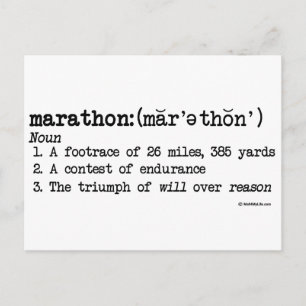 Marathon Defnition Postcard