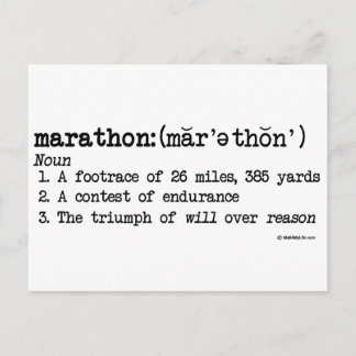 Marathon Defnition Postcard