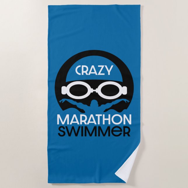 Marathon Endurance Swimmer Beach Towel (Front)