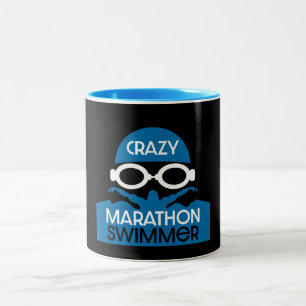 Marathon Endurance Swimmer Two-Tone Coffee Mug