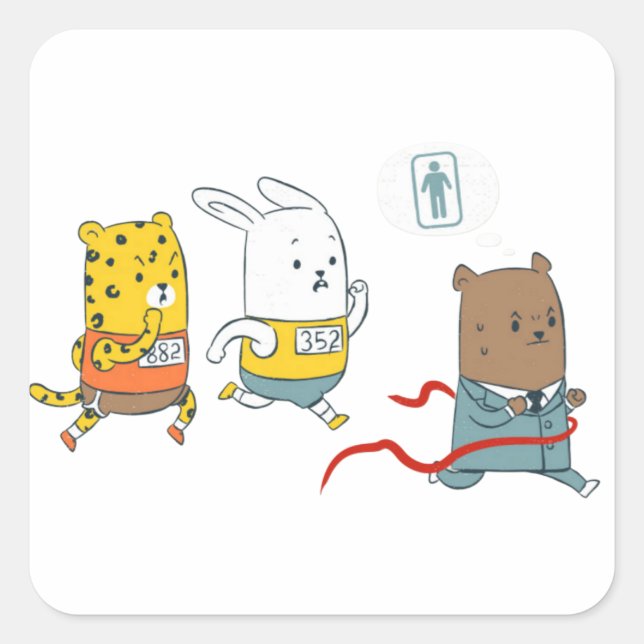 Marathon funny sticker (Front)