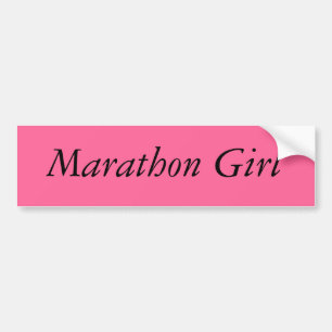 Marathon Girl Bumper Sticker