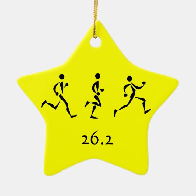 Marathon Inspiration Ceramic Ornament (Front)