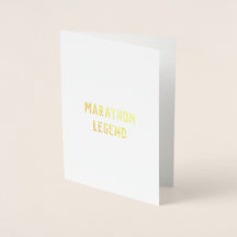 Marathon Legend congratulations good luck card