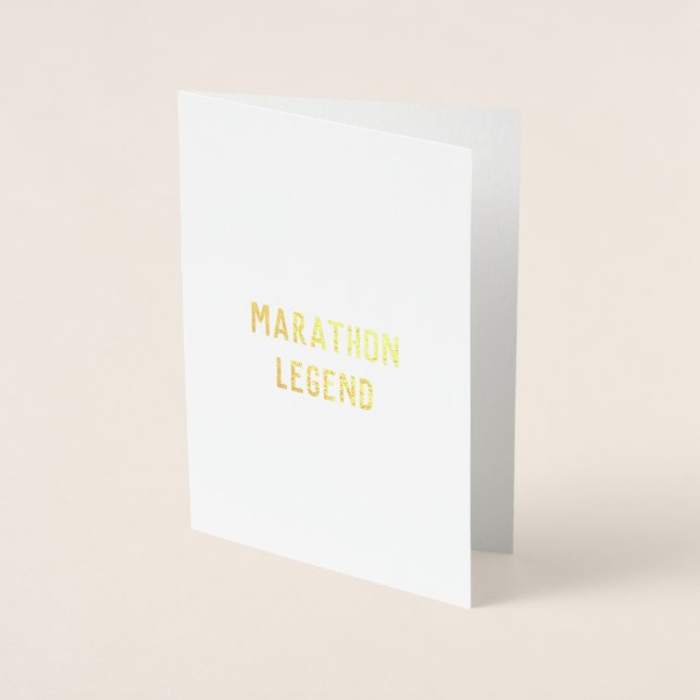 Marathon Legend congratulations good luck card (Front)