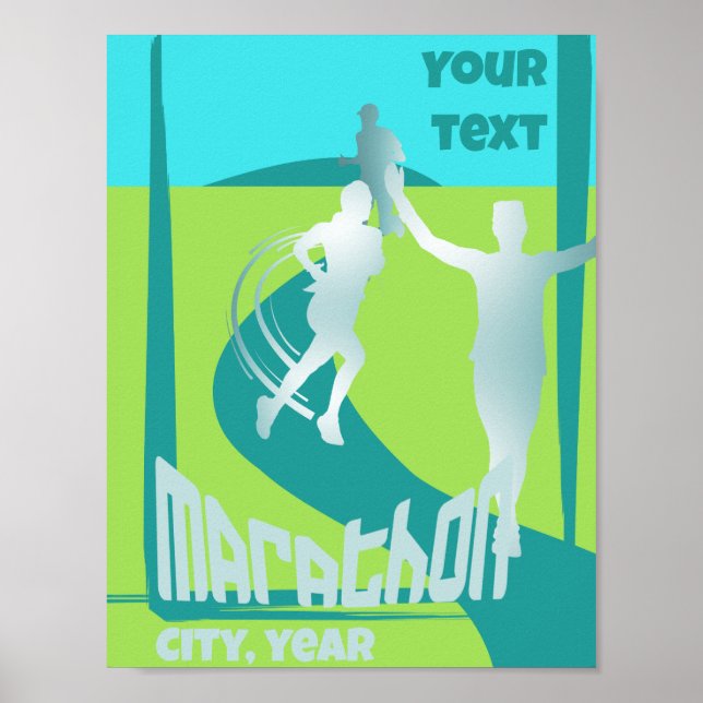 Marathon run runner club wall decoration  (Front)