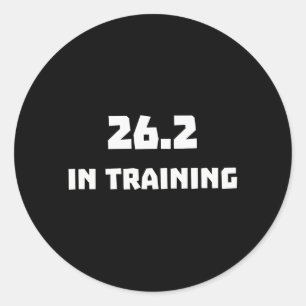 Marathon Runner 26.2 In Training Running Classic Round Sticker