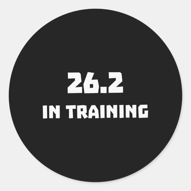 Marathon Runner 26.2 In Training Running Classic Round Sticker (Front)
