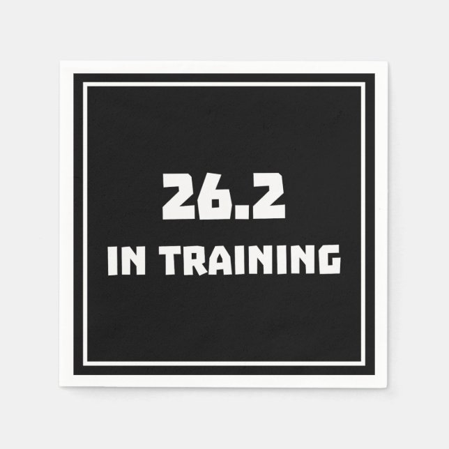 Marathon Runner 26.2 In Training Running Napkin (Front)