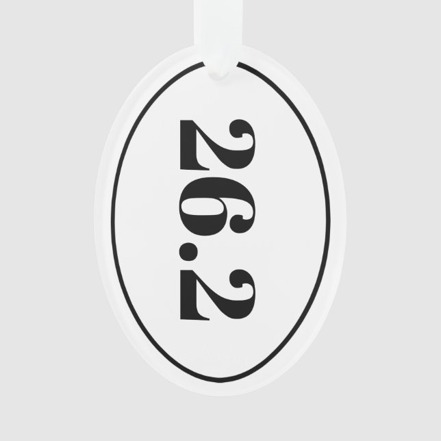 Marathon Runner 26.2 Oval Keepsaké Gold (devant)