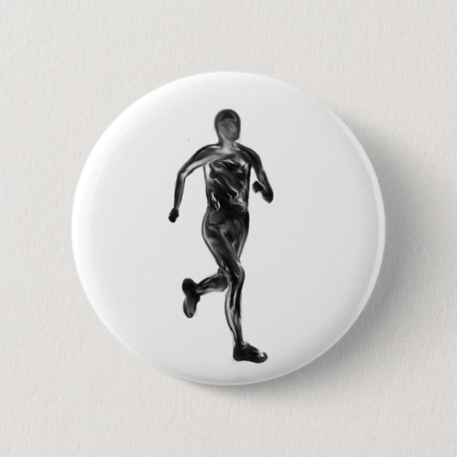 Marathon Runner 2 Inch Round Button (Front)