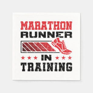 Marathon Runner In Training Napkin