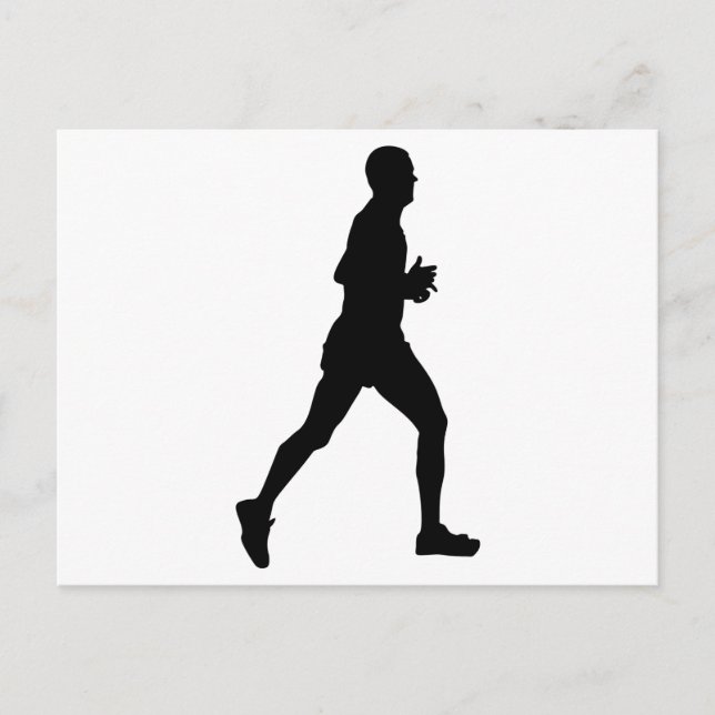 Marathon Runner Silhouette Postcard (Front)