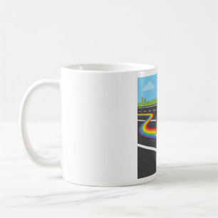 Marathon Runner Snail Cute Rainbow Trail Coffee Mug