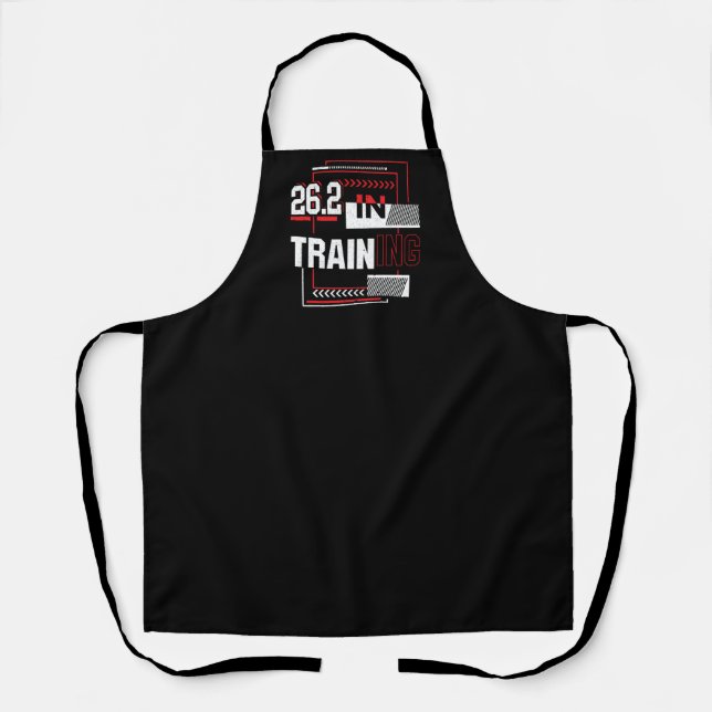 Marathon Running - 26.2 in Training Abstract  Apron (Front)