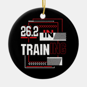 Marathon Running - 26.2 in Training Abstract Ceramic Ornament