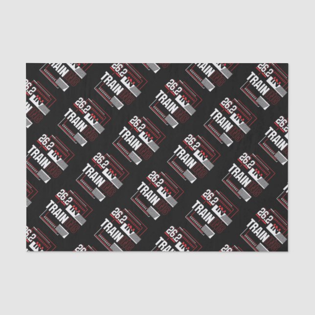 Marathon Running - 26.2 in Training Abstract  Tissue Paper (Front)
