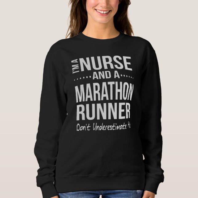 Marathon Running Nurse Rn Lpn Runner Half Sweatshirt (Front)
