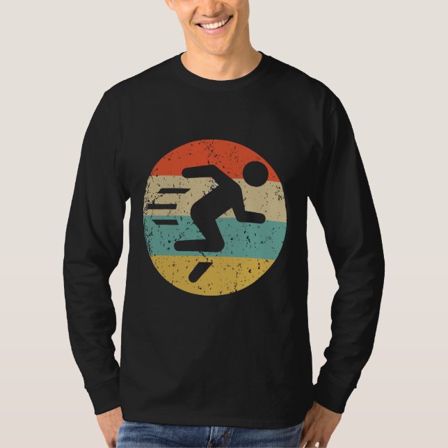 Marathon Running Shirt  Retro Fast Runner (Front)