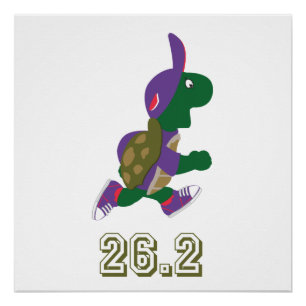 Marathon Turtle Runner in Purple Poster