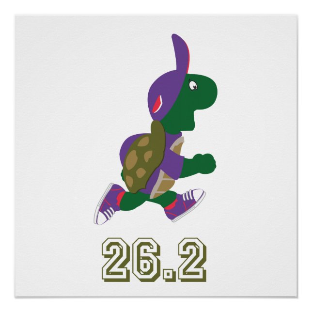 Marathon Turtle Runner in Purple Poster (Front)