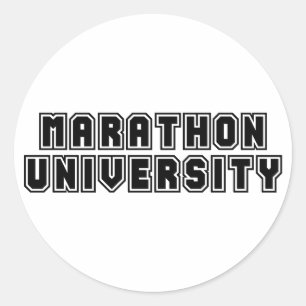 Marathon University Classic Round Sticker