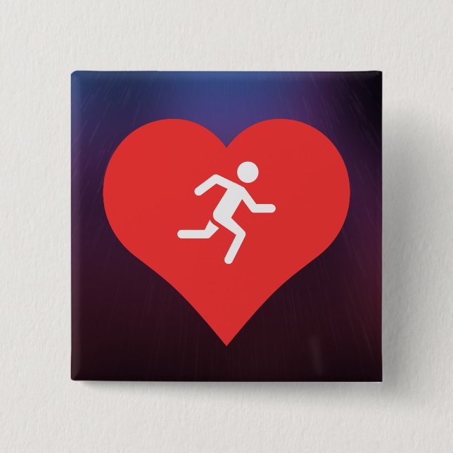 Marathons Pictogram 2 Inch Square Button (Front)
