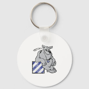 Marauder 3rd Infantry Division Rocky The Bulldog Keychain