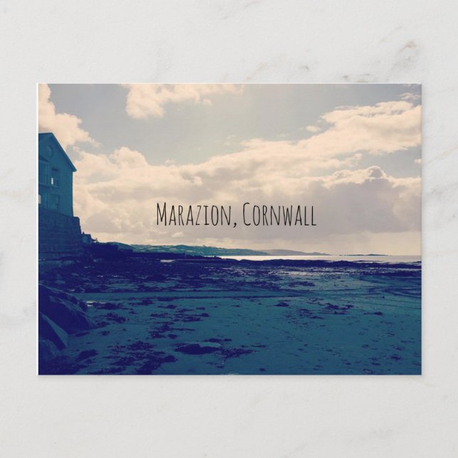 Marazion, Cornwall Beach Seaside Landscape Postcard (Front)