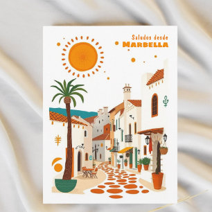 Marbella Espagne vacances méditerranéenne Carte po