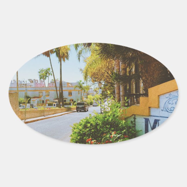 Marbella Oval Sticker (Front)