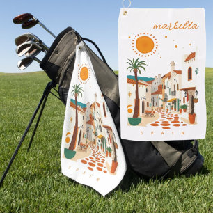 Marbella spain holiday mediterranean golf towel