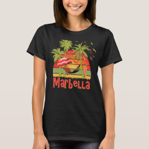 Marbella Spain Sunset Beach Hammock T-Shirt