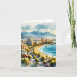 Marbella Spain Watercolor Card