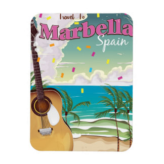 Marbella Spanish vintage holiday poster Magnet