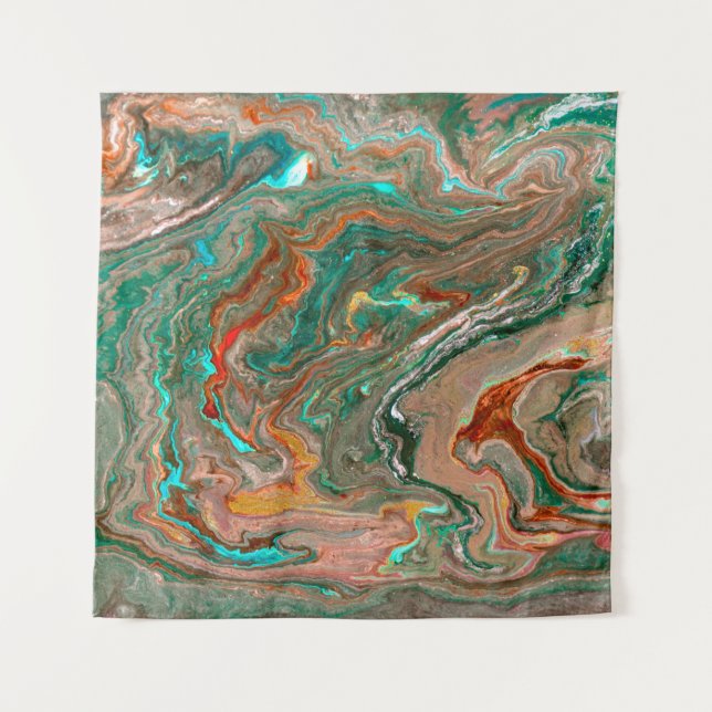 Marble abstract acrylic background. Marbling artwo Tapestry (Front)