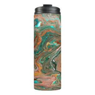 Marble abstract acrylic background. Marbling artwo Thermal Tumbler