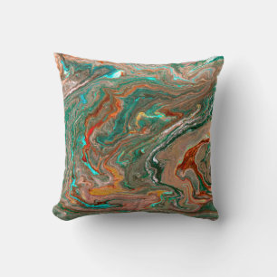Marble abstract acrylic background. Marbling artwo Throw Pillow