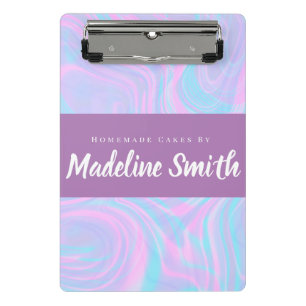 Marble Abstract Homemade Cake Bakery Mini Clipboard