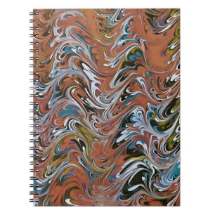 Marble Abstract In Red Notebook