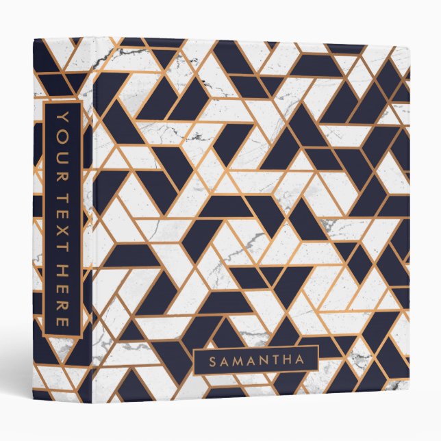 Marble Abstract Mosaic Binder (Front/Spine)