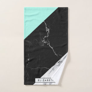 Marble Abstract Pattern Bath Towel Set