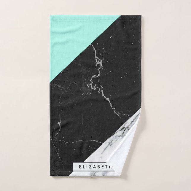 Marble Abstract Pattern Bath Towel Set (Hand Towel)