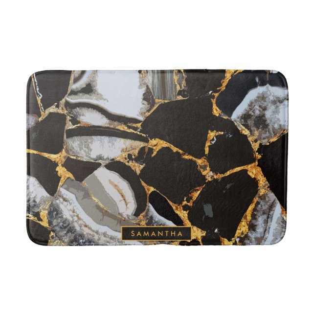 Marble Abstract Texture Bath Mat (Front)