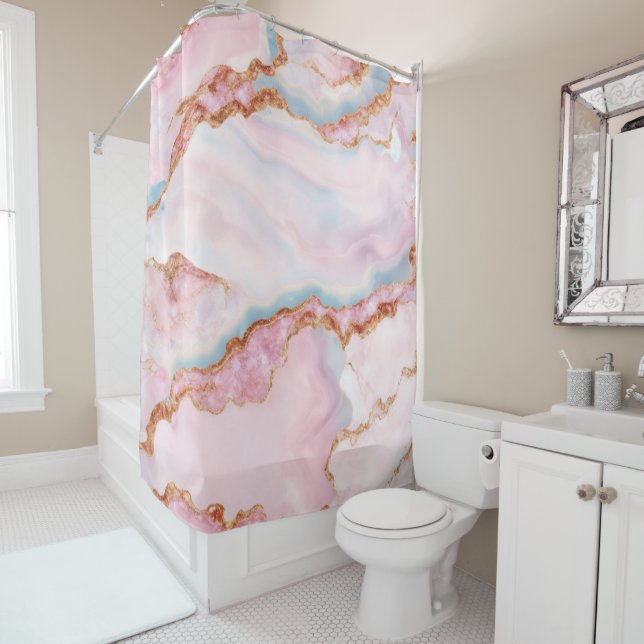 Marble Agate Trendy Blue Pink Gold Collection (In Situ)