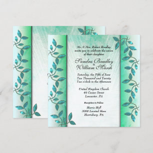 Marble and Vine Wedding Invitation