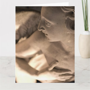 Marble Angel Sculpture Art Print Card