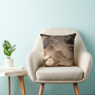 Marble Angel Sculpture Art Print Throw Pillow