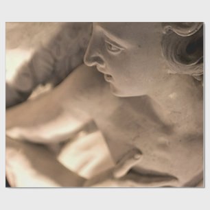 Marble Angel Sculpture Art Print Wrapping Paper